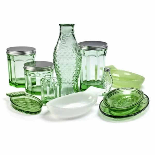 SERAX Fish & Fish Glas S 4er-Set – 4 Gläser à 4 Gläser à 160 Ml – Clear Grün 3