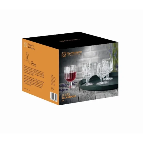 Nachtmann Jules Universal-Kelchglas 4er-Set – 4 Gläser à 260 Ml – Kristall 5