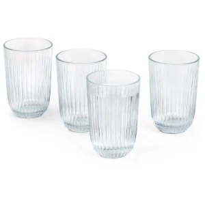 Kähler Design Hammershøi Wasserglas – 4er-Set – 4er-Set: 370 Ml – Ø 8 Cm – Höhe: 12 Cm – Klar 14