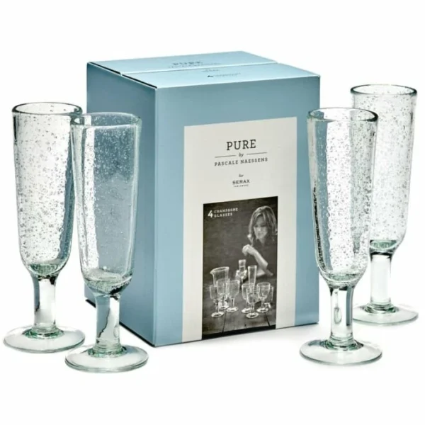 SERAX PURE Champagnerglas 4er-Set – 4 Gläser à 4 Gläser à 250 Ml – Clear 5