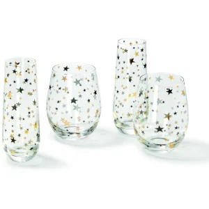 Philippi Stardust Rotweingläser – 6er-Set – 6er Set – 9,4×9,4 Cm – Höhe 12 Cm – Klar 6