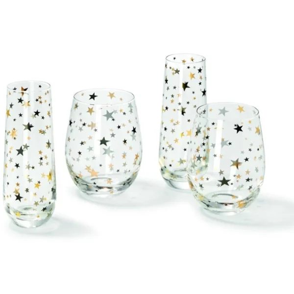 Philippi Stardust Rotweingläser – 6er-Set – 6er Set – 9,4×9,4 Cm – Höhe 12 Cm – Klar 3