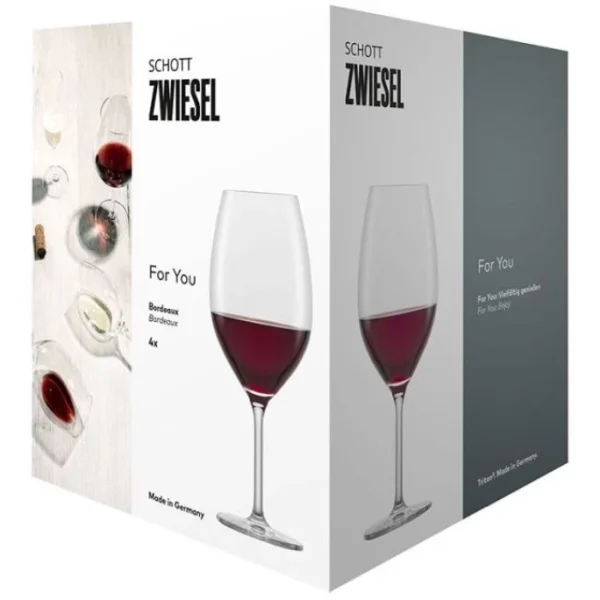 Schott Zwiesel For You Bordeauxgläser – 4er-Set – 4er-Set – Ø 9,3 Cm – Höhe: 23 Cm – Klar 4